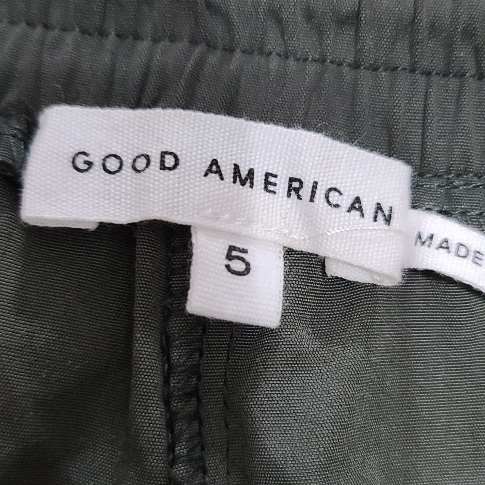 Good American‎ Womens RWP Athletic Pants Gray Elastic Drawstring Sz 5/2X EUC